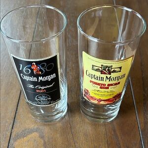 Pair of Captain Morgan Rum Glasses
